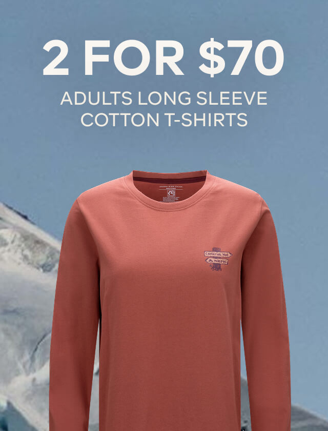 2 FOR $70 ADULT LS COTTON TEES