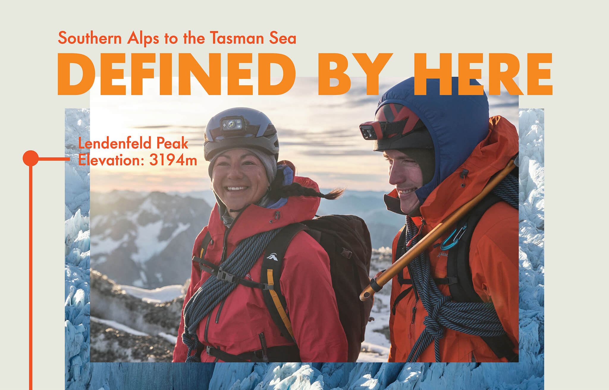 Defined by here - Southern alps to the tasman sea. Lendenfeld Peak Elevation 3194m