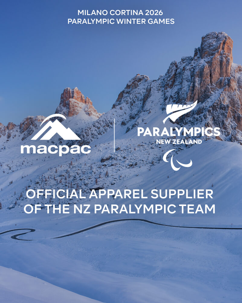 MACPAC x PARALYMPICS NEW ZEALAND - OFFICIAL APPAREL SUPPLIER OF THE NZ PARALYMPIC TEAM