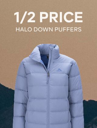 1/2 PRICE HALO DOWN PUFFERS
