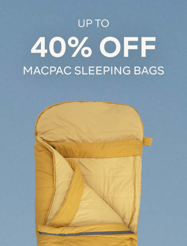 UP TO 40% OFF MACPAC SLEEPING BAGS