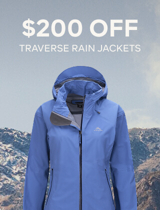 $200 OFF TRAVERSE RAIN JACKETS