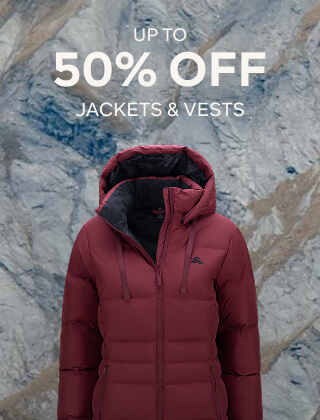 UP TO 50% OFF JACKETS & VESTS