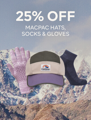 25% OFF MACPAC HATS, SOCKS & GLOVES