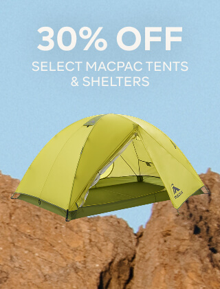 30% OFF SELECT MACPAC TENTS & SHELTERS