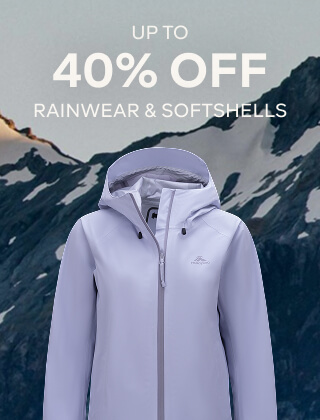 UP TO 40% OFF RAINWEAR & SOFT SHELLS