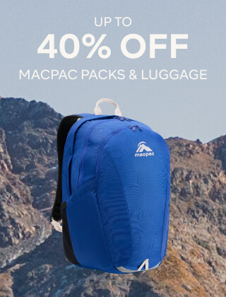 UP TO 40% OFF MACPAC PACKS & LUGGAGE