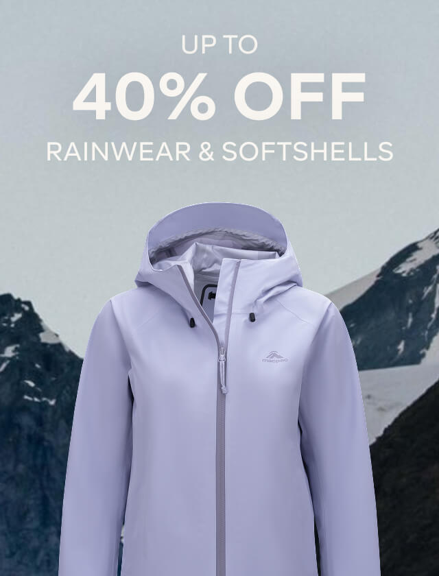 UP TO 40% OFF RAINWEAR & SOFTSHELLS