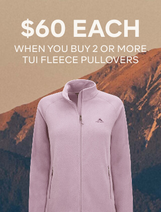 $60 WHEN YOU BUY 2 OR MORE TUI FLECE PULLOVERS