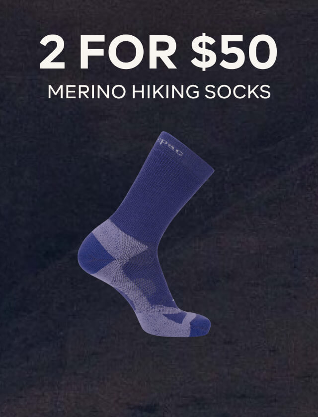 2 FOR $50 HIKING SOCKS