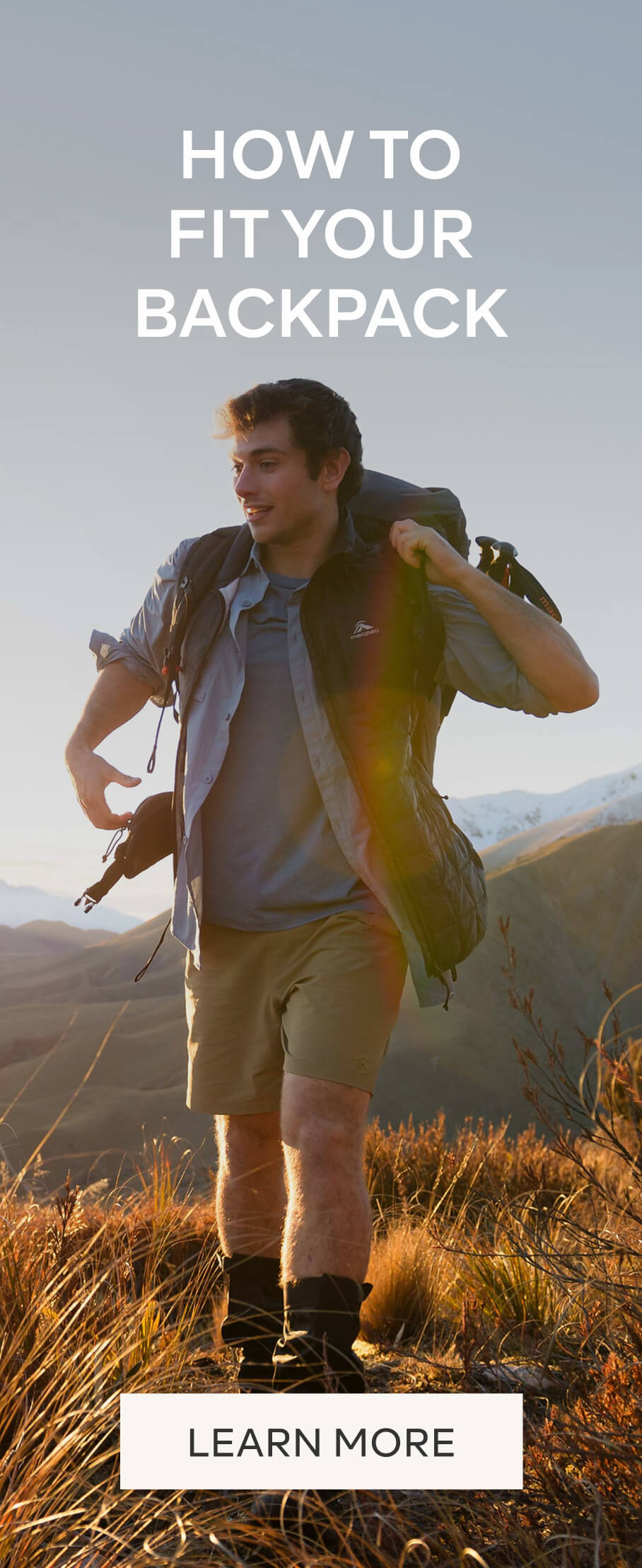How to fit your backpack - LEARN MORE