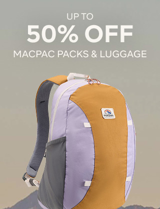 UP TO 50% OFF MACPAC PACKS & LUGGAGE