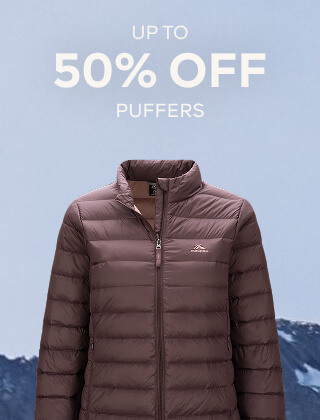 UP TO 50% OFF PUFFERS