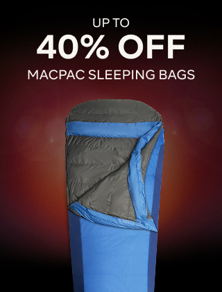 UP TO 40% OFF MACPAC SLEEPING BAGS