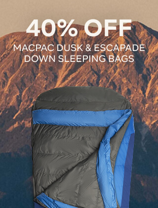 40% OFF MACPAC DUSK & ESCAPE DOWN SLEEPING BAGS