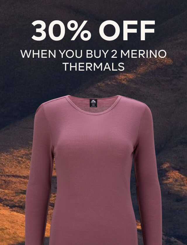 30% OFF WHEN YOU BUY 2 OR MORE MERINO THERMALS
