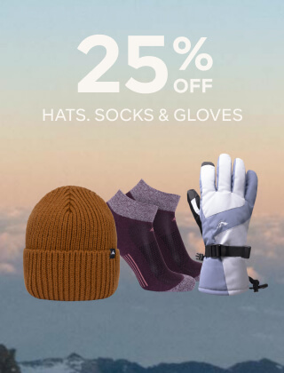 25% OFF HATS SOCKS AND GLOVES