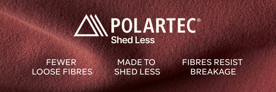 Polartec Shed Less - Fewer Loose Fibre, Made to Shed Less, Fibres Resist Breakage