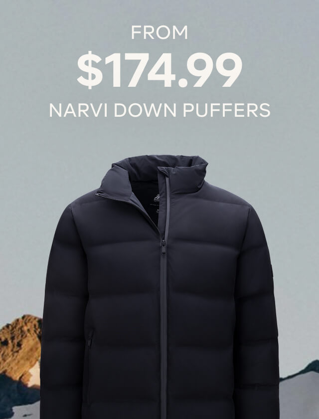 FROM $174.99 NARVI DOWN PUFFERS
