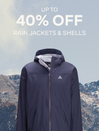 UP TO 40% RAIN JACKETS & SHELLS