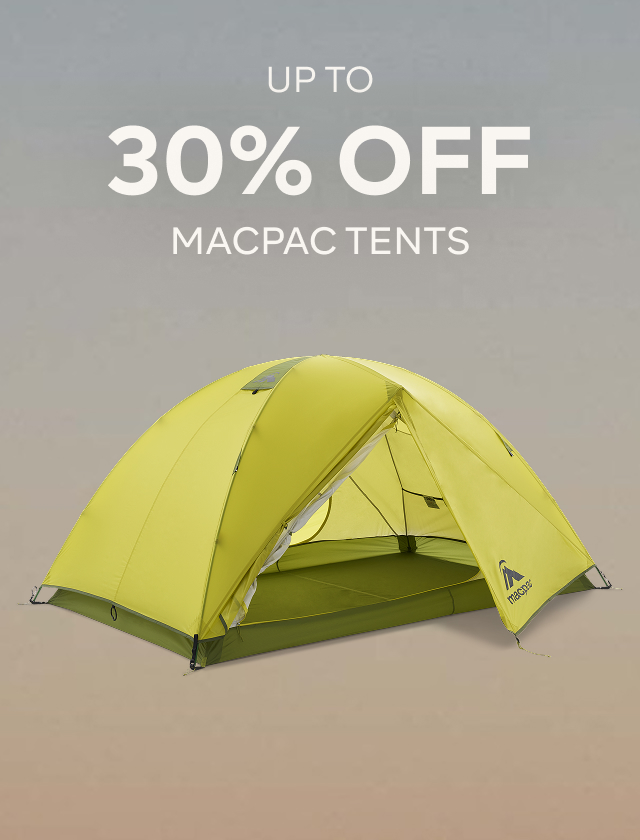 UP TO 30% OFF MACPAC TENTS