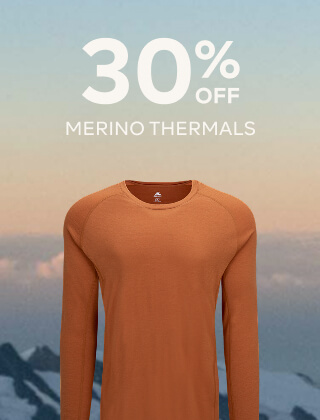 30% OFF MERINO THERMALS