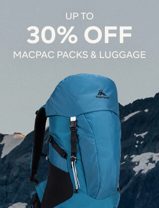 UP TO 30% OFF MACPAC PACKS & LUGGAGE