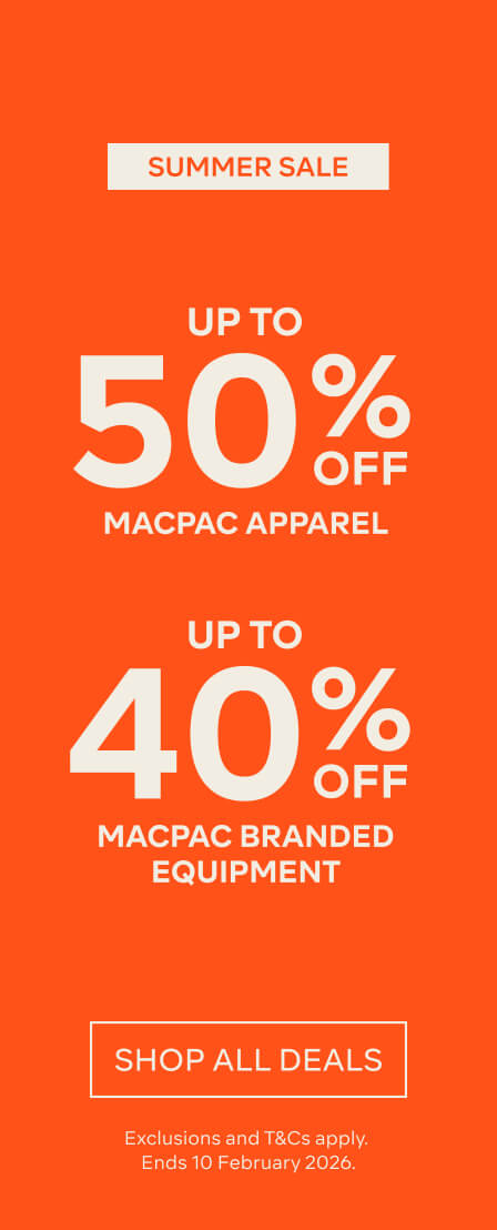 AUTUMN SALE UP TO 50% OFF MACPAC APPAREL  - SHOP NOW