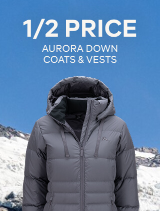 1/2 PRICE AURORA DOWN COATS & VESTS