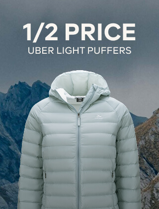 1/2 PRICE UBER LIGHT PUFFERS