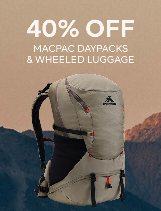 40% OFF MACPAC DAYPACKS & WHEELED LUGGAGE