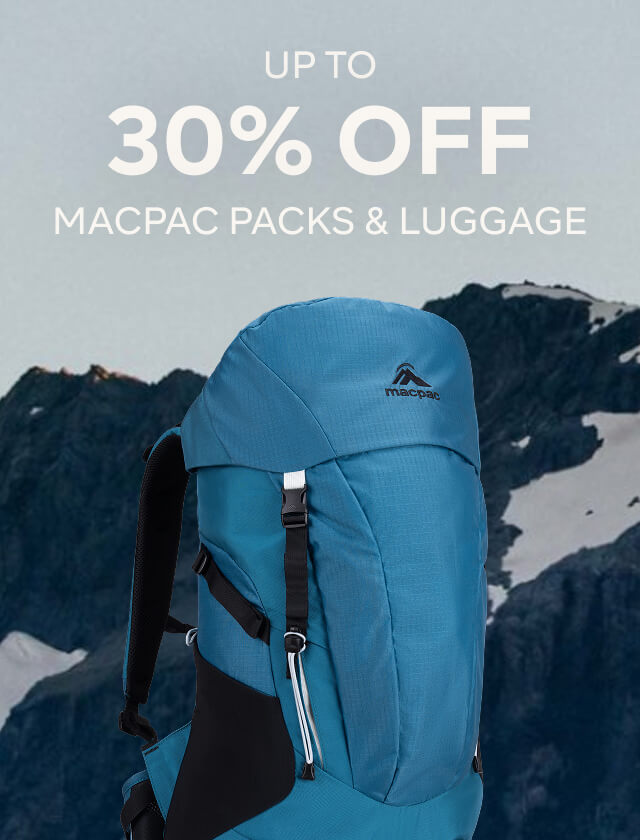 UP TO 30% OFF MACPAC PACKS & LUGGAGE