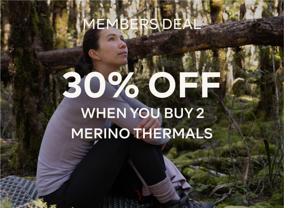 30% OFF WHEN YOU BUY 2 OR MORE MERINO THERMALS