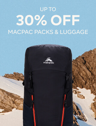 UP TO 30% OFF MACPAC PACKS & LUGGAGE